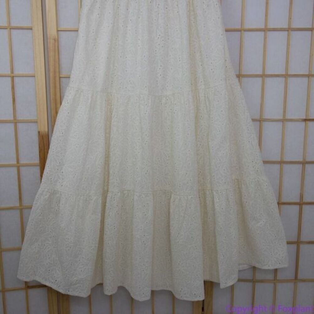 NEW Madewell Eyelet Lucie Tie-Strap Tiered Midi Dress, M - Picture 16 of 16